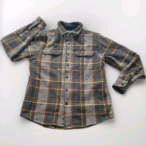 Woolrich The Green Label Shirt Mens S Plaid LS Cotton Shacket Pockets Buttons